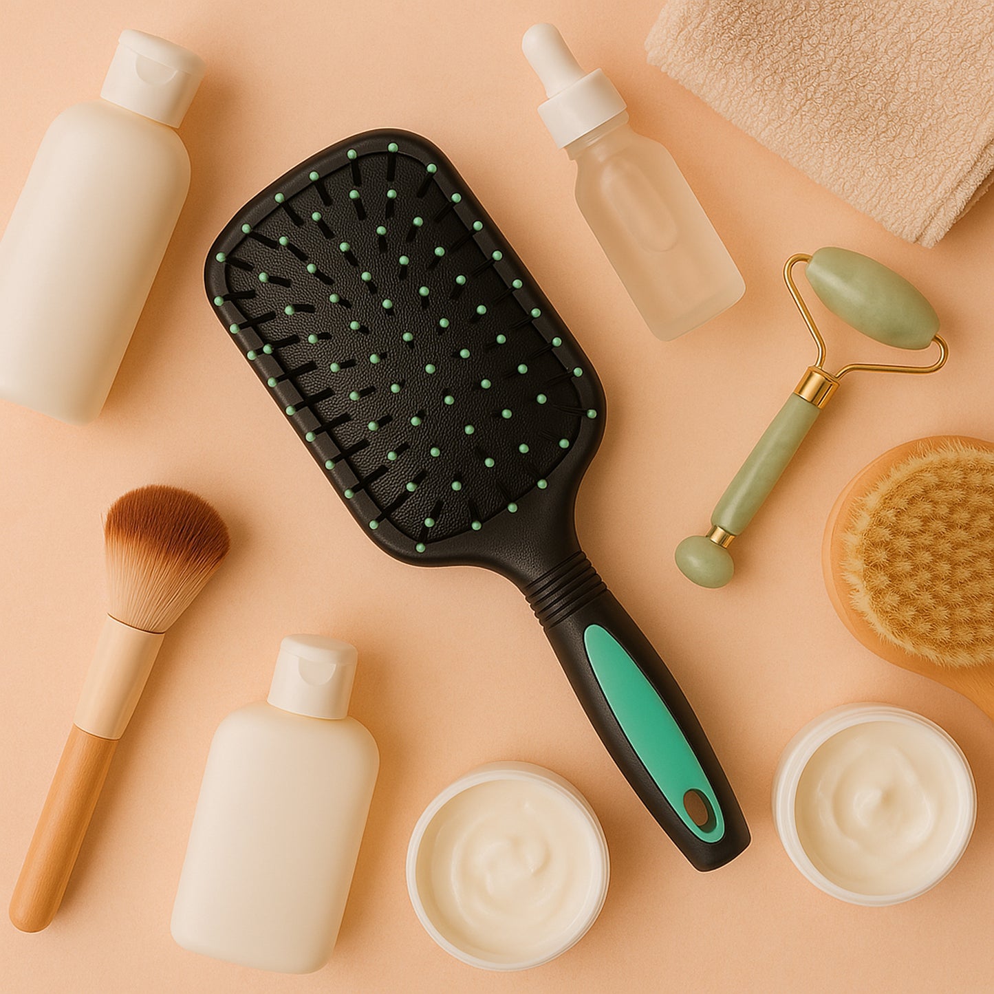 2-in-1 Detangling Hair Brush with Integrated Mirror - Happy Price - Image 4