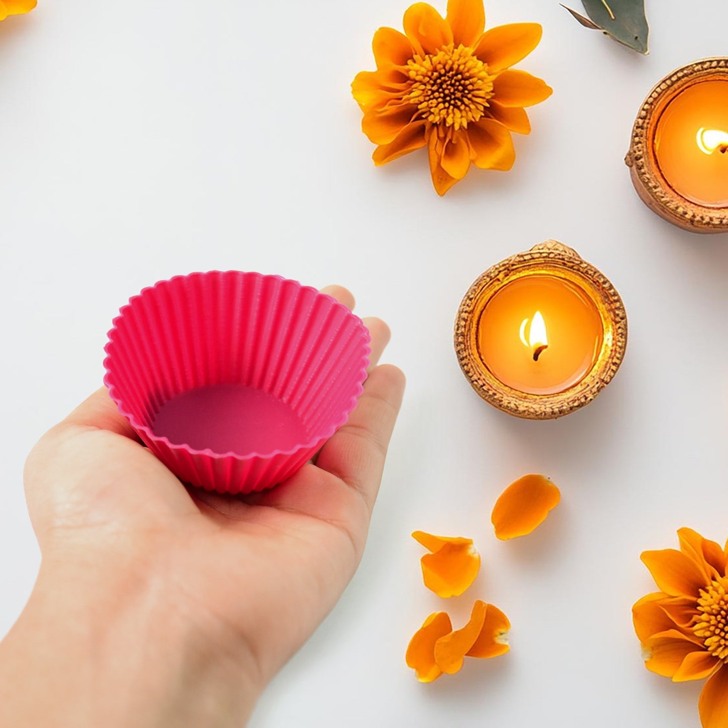 Silicone Cup Cake Mould (10 Pcs Set) - Happy Price - Image 5