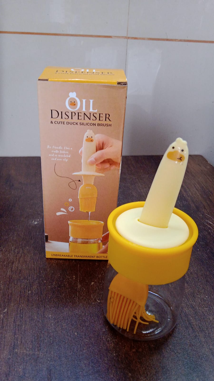 2 In 1 Oil Dispenser Bottle With Silicone Basting Brush (1 Set) - Happy Price - Image 6