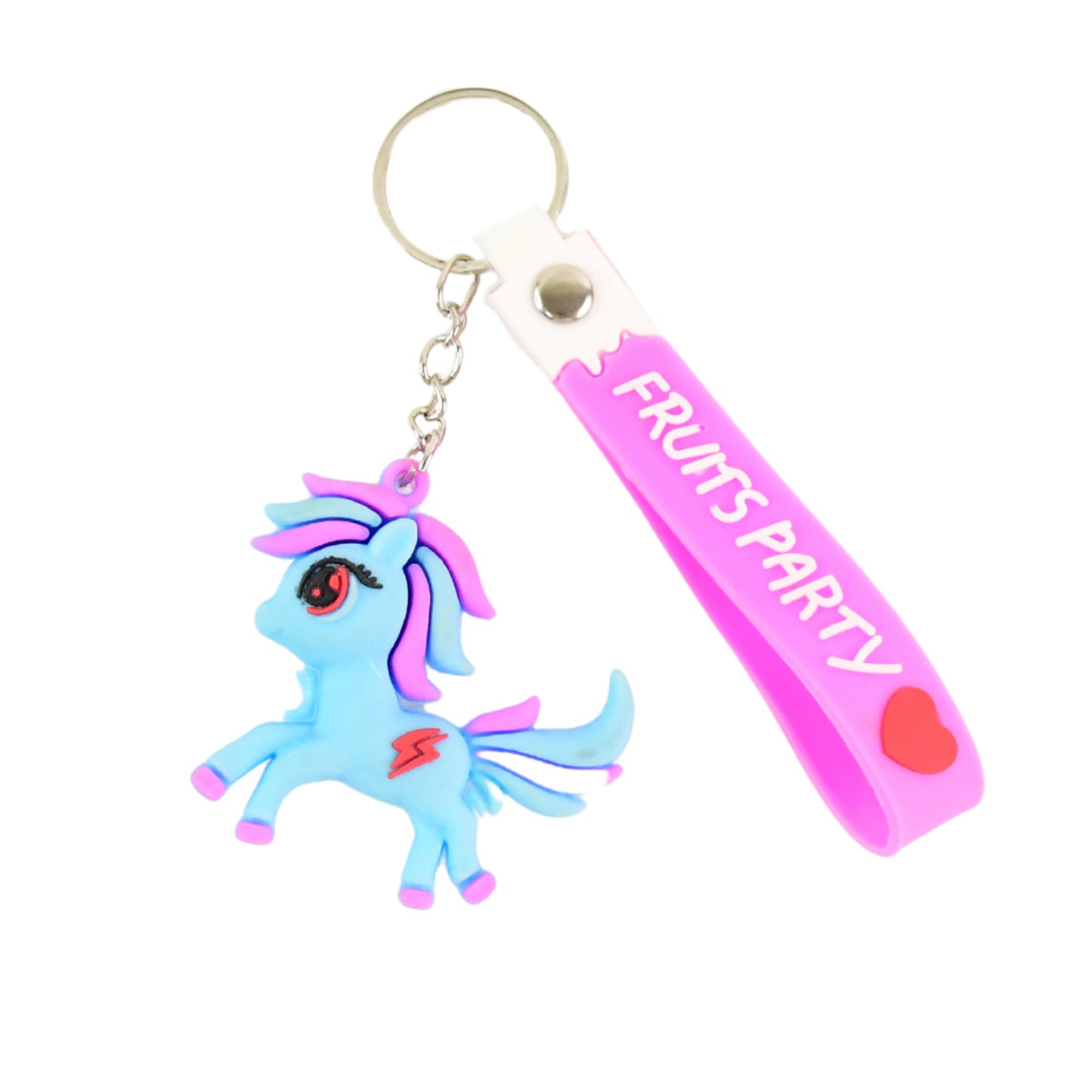Cute Cartoon Unicorn Keychain With Silicone Strap (1 Pc) - Happy Price - Image 4