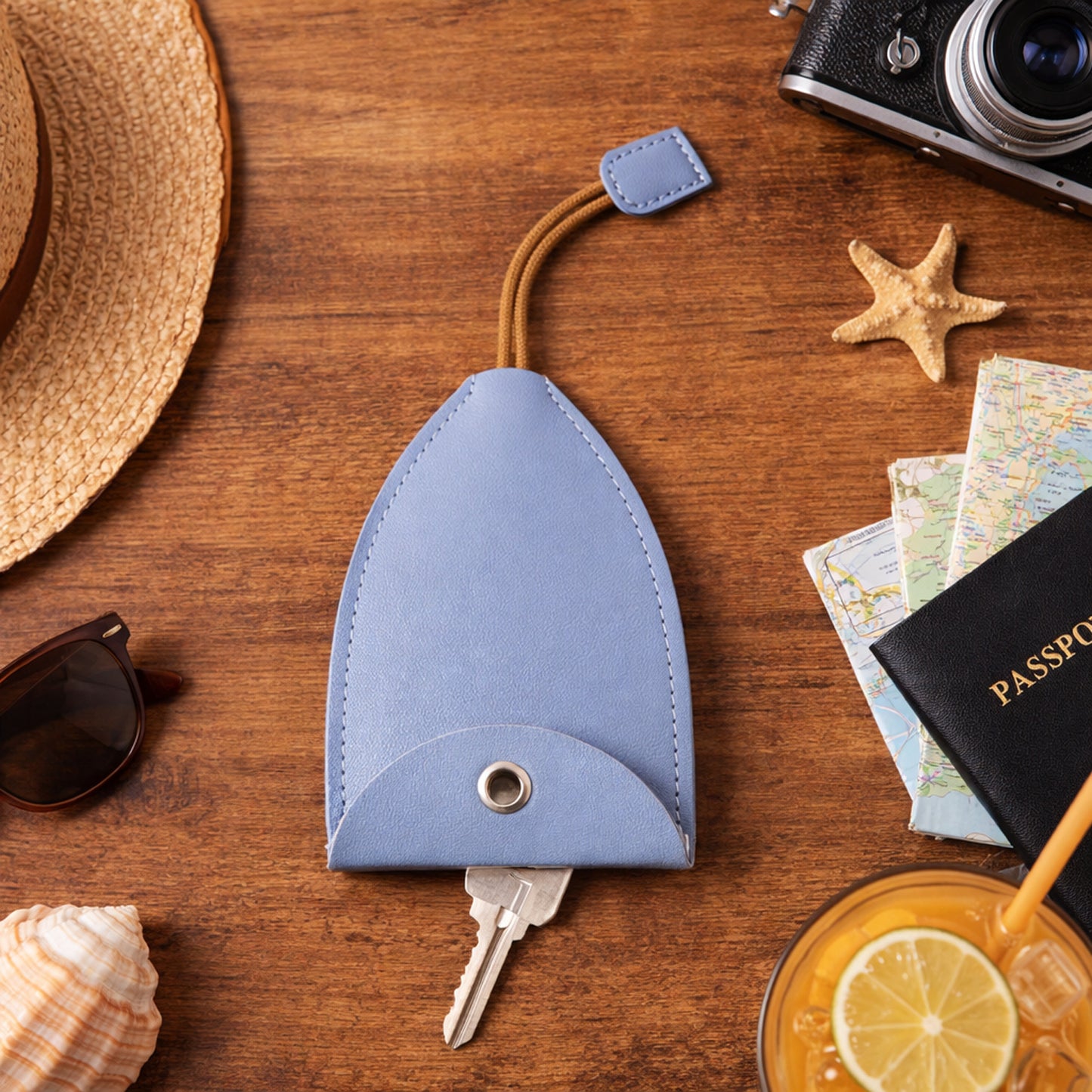 Compact Key Pouch with Wrist Strap (1 Pc) - Travel Key Organizer - Happy Price - Image 6