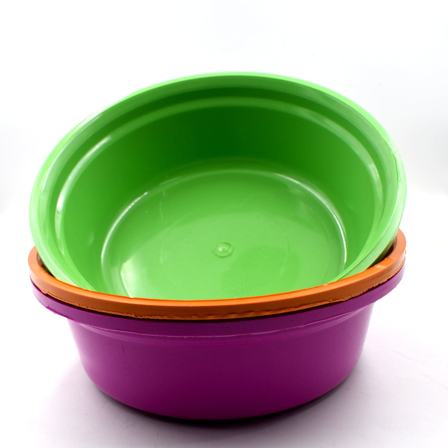 Household Storage Plastic Round Bowl  Tub  Basket  Bucket Set - Pack Of 3 - Happy Price - Image 4