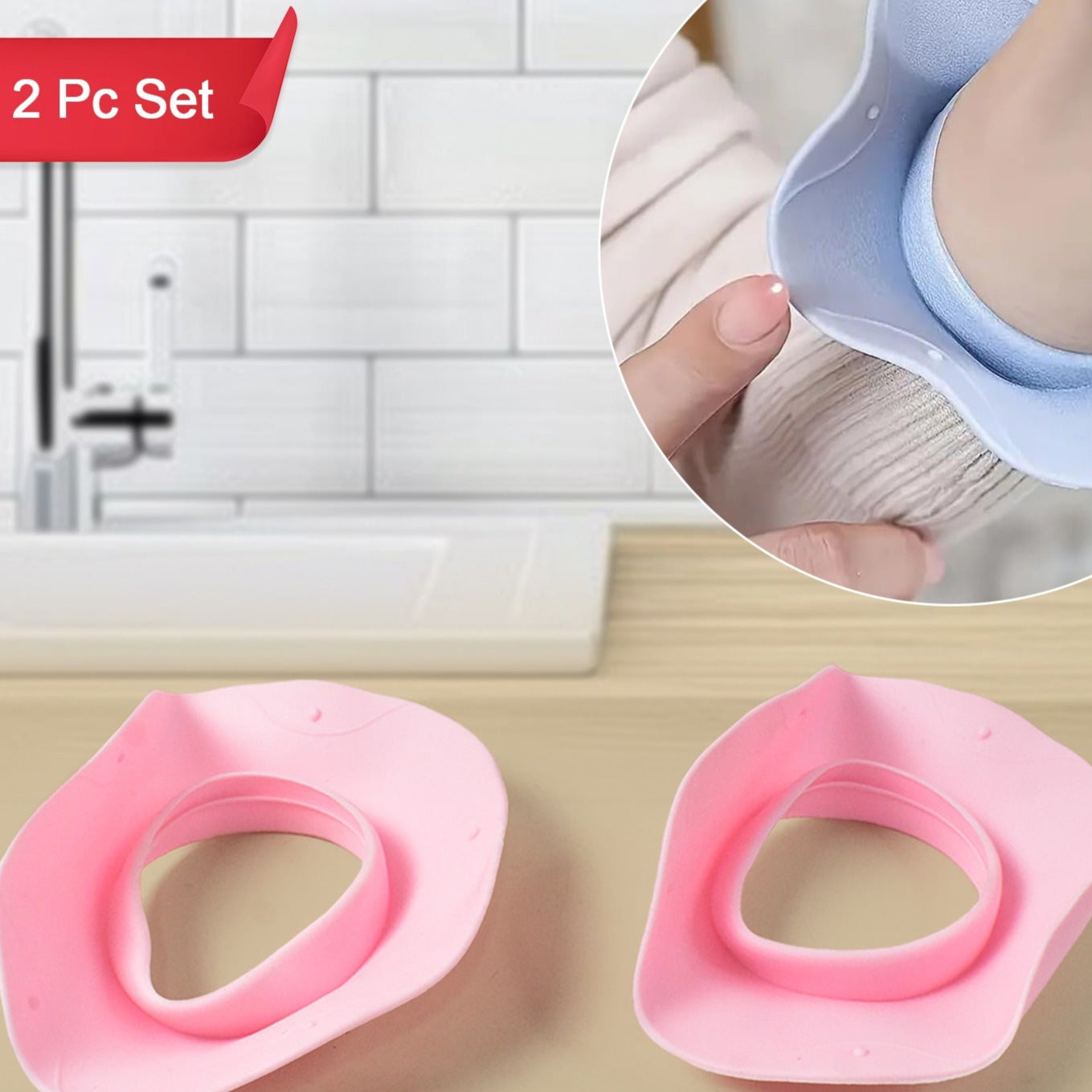 Silicone Wrist Bands For Washing Face (2 Pc  Mix Color) - Happy Price - Image 1