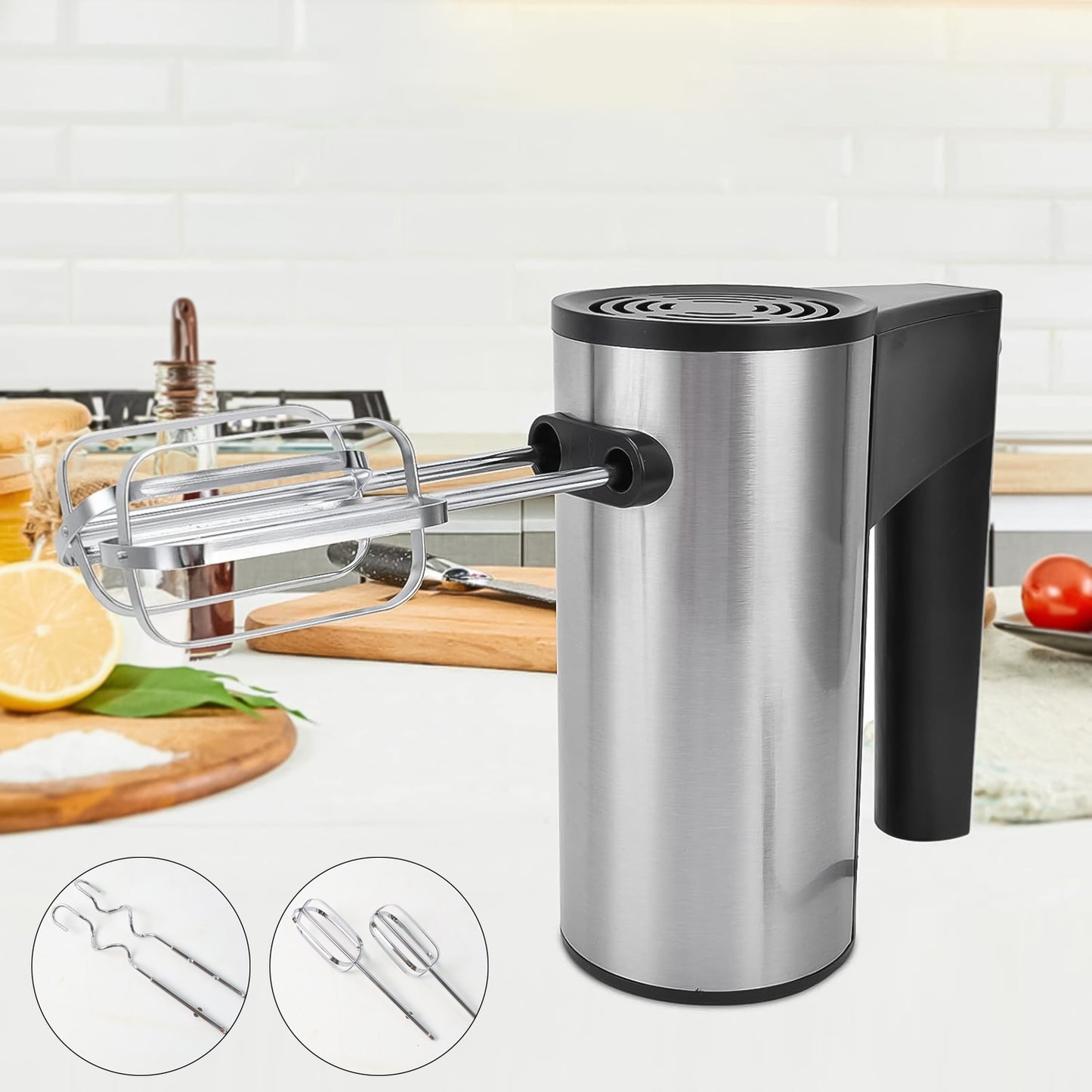 Orbit 450W Electric Hand Mixer with 5 Speeds & Turbo, Stainless Steel Attachments - 1 Pc - Happy Price - Image 3