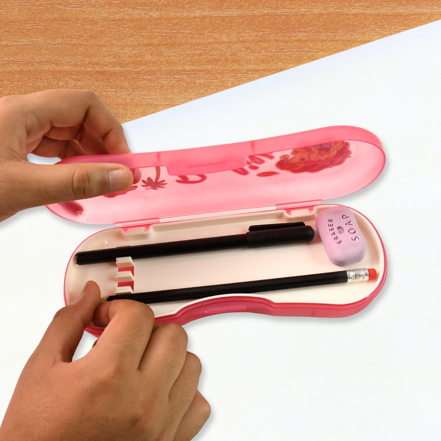 Cute Cartoon Printed Plastic Compass Box For Kids (1 Pc) - Happy Price - Image 4