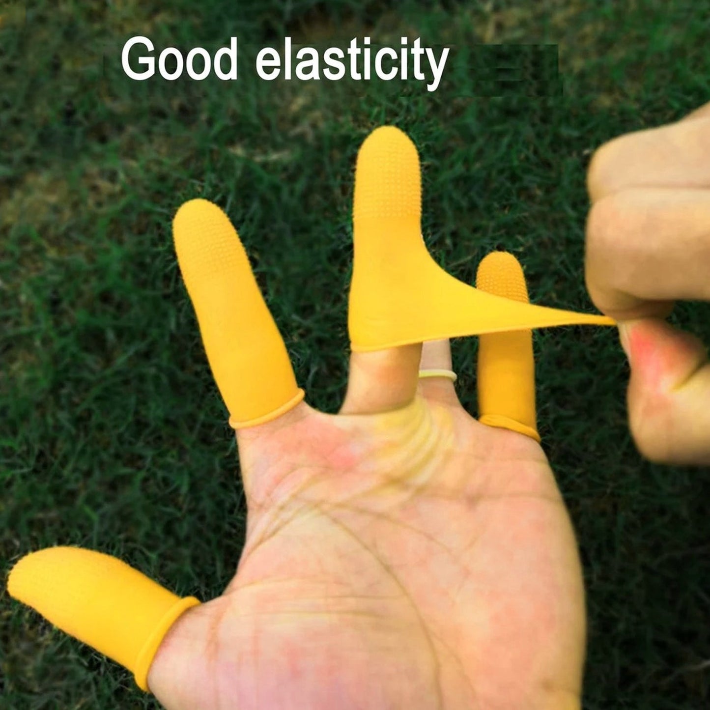Finger Caps Silicone Finger Protectors Sleeves (Finger Cots  5 Pcs Set  Yellow) - Happy Price - Image 4