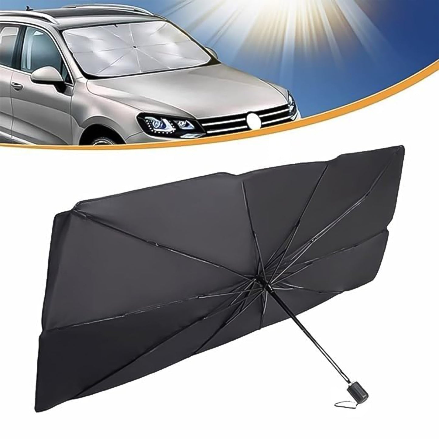 Windshield Umbrella Sun Shade Cover For Car (1 Pc) - Happy Price - Image 3
