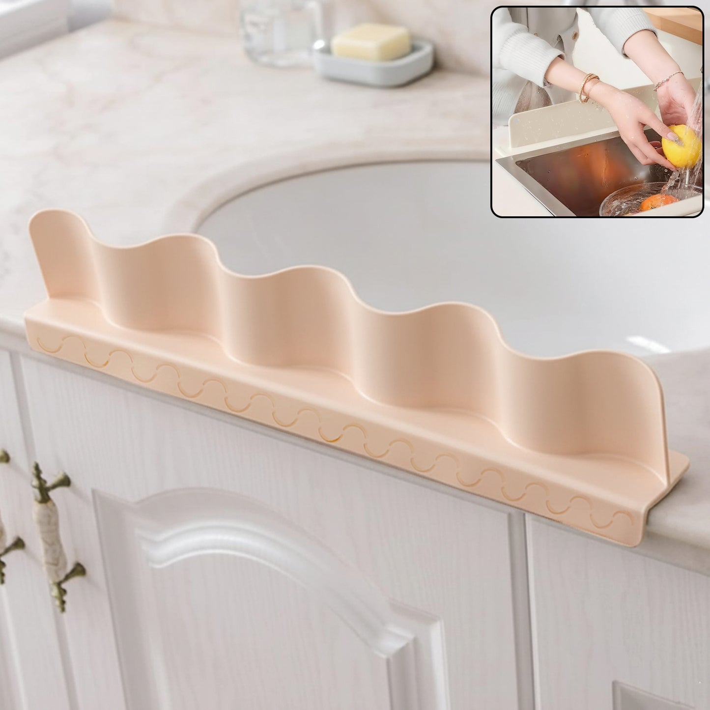 Kitchen Sink Water Splash Guard - 49 Cm Long Flexible Barrier - Happy Price - Image 2