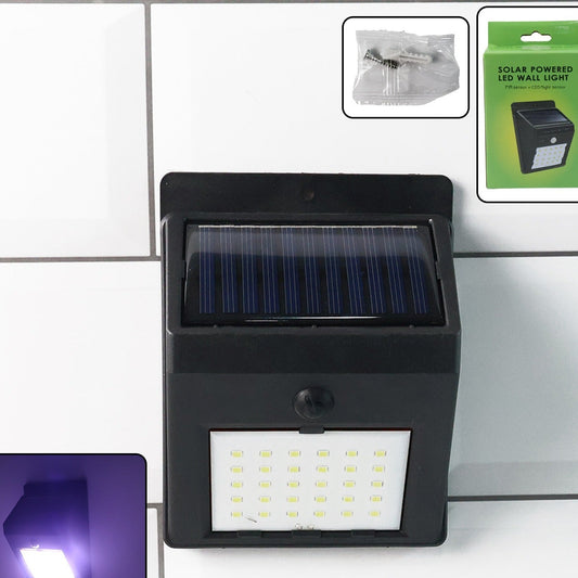 Solar Motion Sensor LED Wall Light - 1 Pc - Happy Price - Image 1