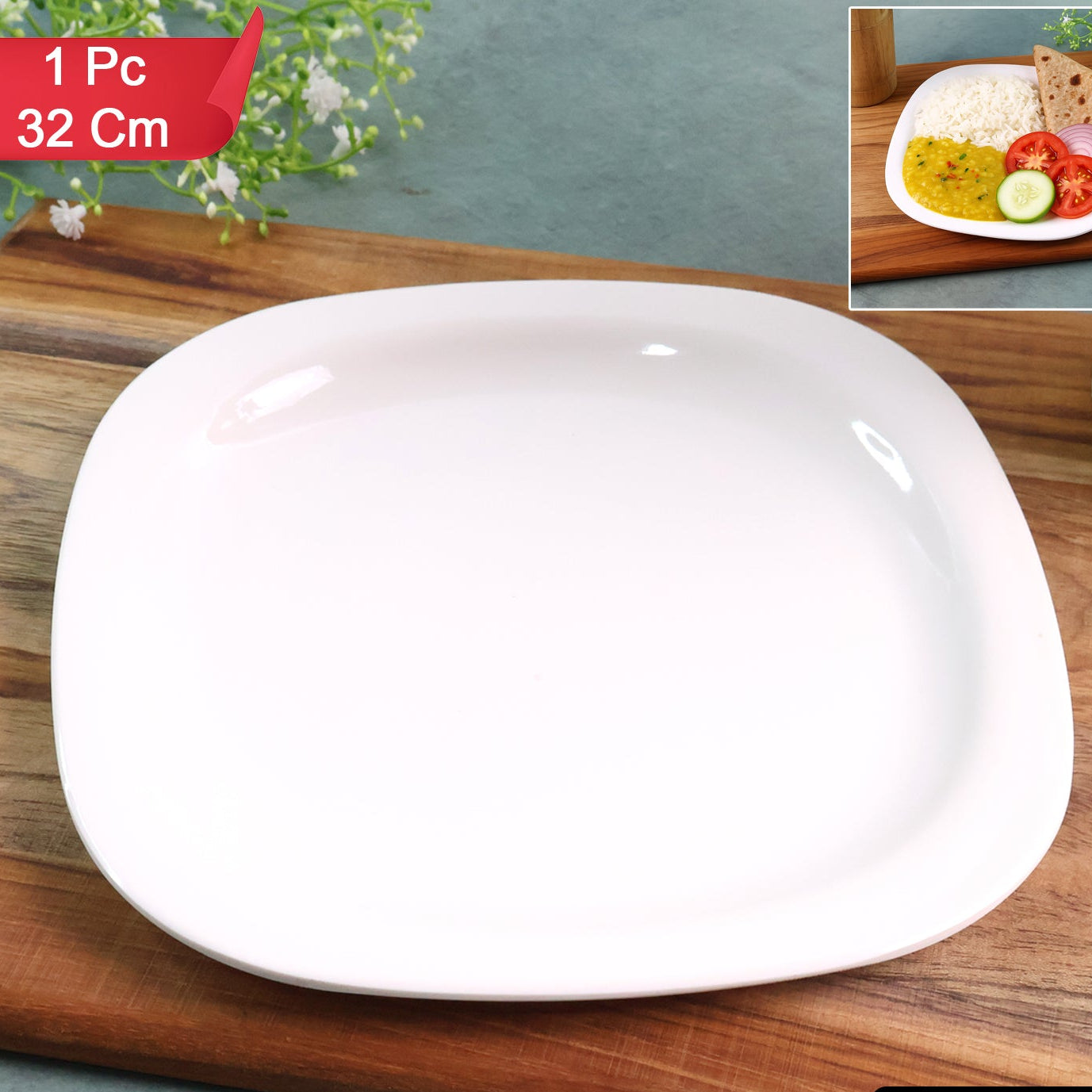 32 cm Square Dinner Plate - Durable Food-Grade Tableware (1 Pc) - Happy Price - Image 1