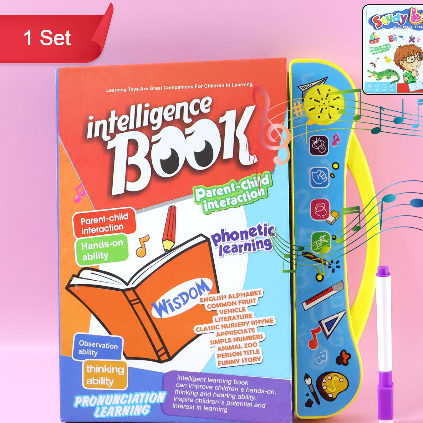 Talking Phonics Learning Book for Kids with Sound & Pronunciation (1 Set) - Happy Price - Image 1