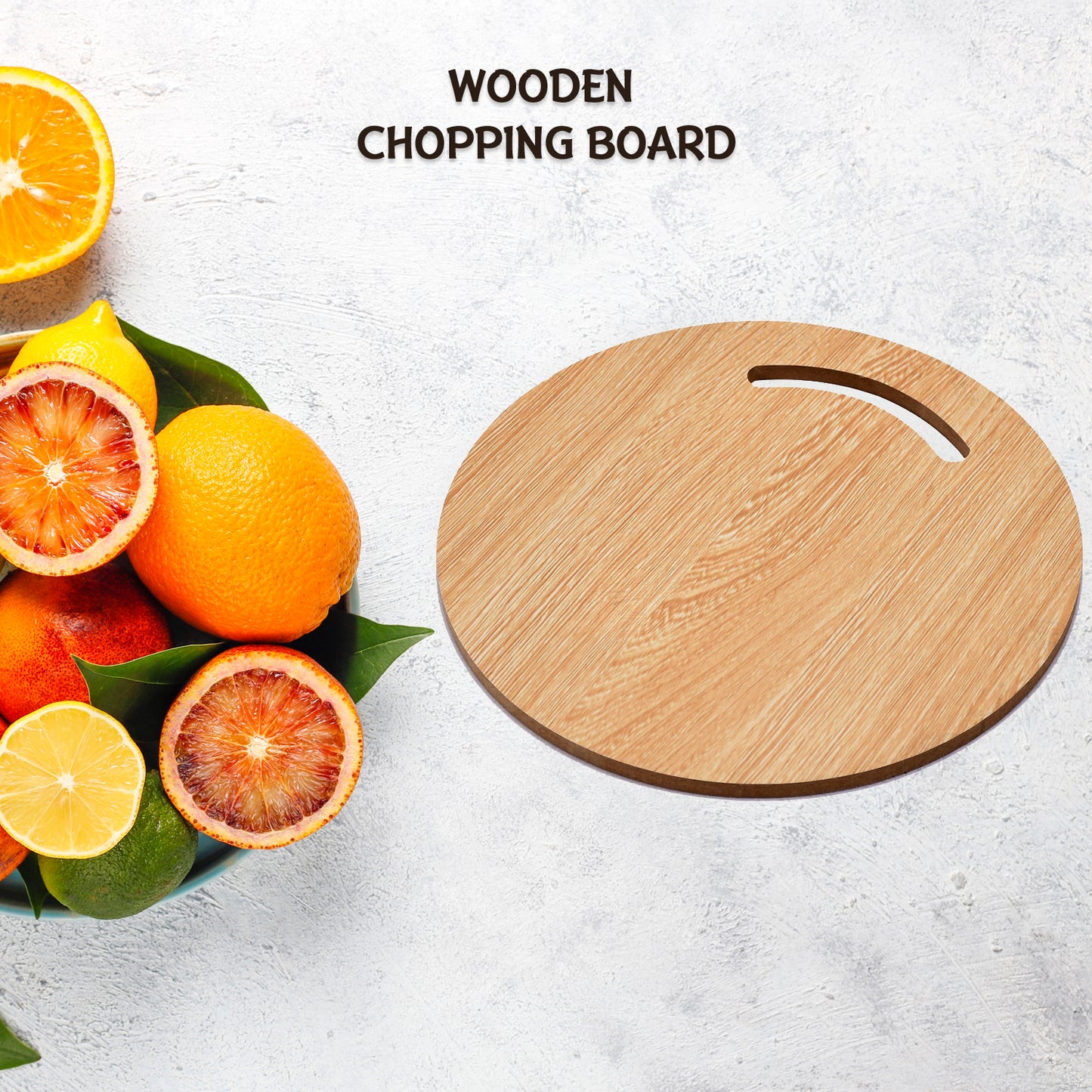 Wooden Round Chopping Board  For Chopping Fruit  Vegetable - Happy Price - Image 4