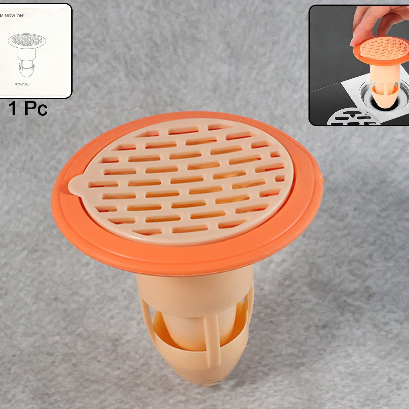 Plastic Floor Drain Strainer with Hair Catcher - 1 Pc - Happy Price - Image 1