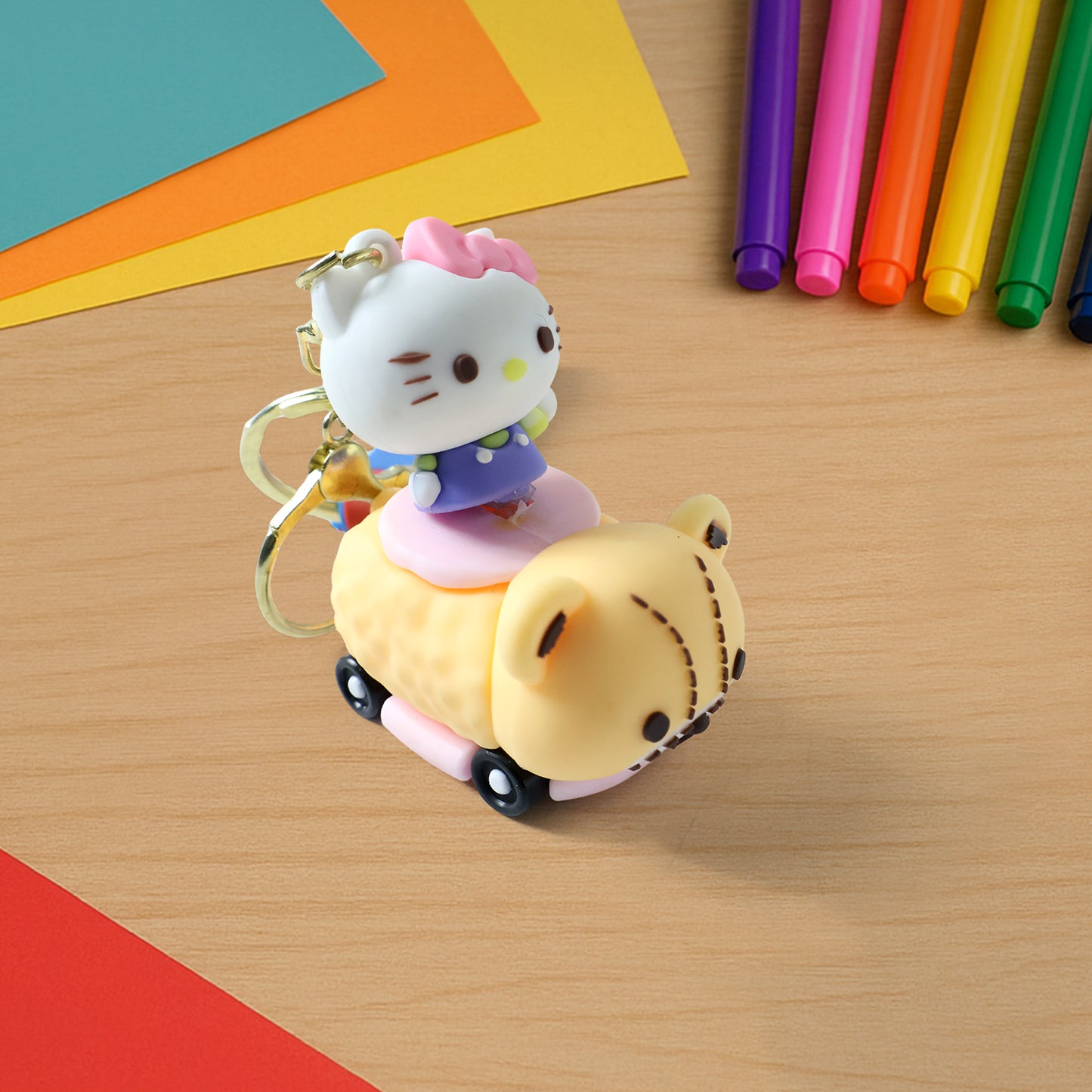 Cute Cat Toy Car Silicone Keychain with Wrist Strap - 1 Pc - Happy Price - Image 3