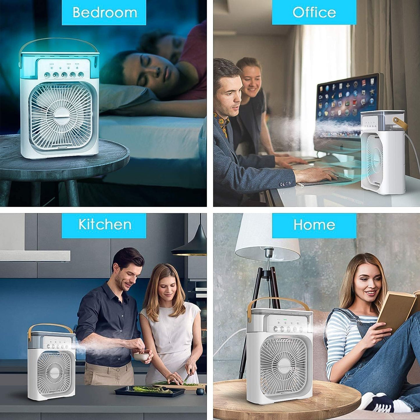 Portable Air Conditioner Fan 7 Color Changing Light (Big  1 Pc) - Happy Price - Image 6