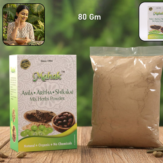 Herbal Hair and Skin Care Powder Mix - 80 Gm - Happy Price - Image 1