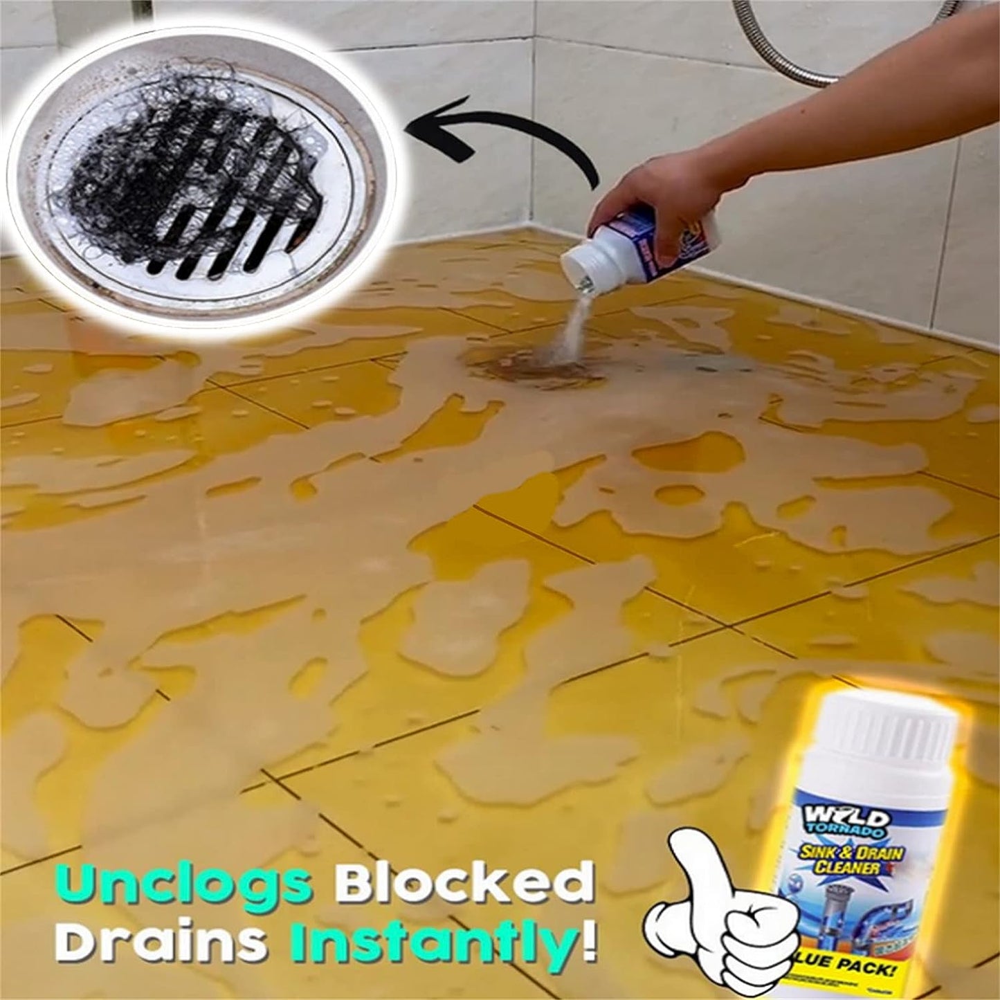 Powerful Sink And Drain Cleaner Portable Powder Cleaning Tool Super Clog Remover Chemical Powder Agent For Kitchen Toilet Pipe Dredging (110 Gm) - Happy Price - Image 7