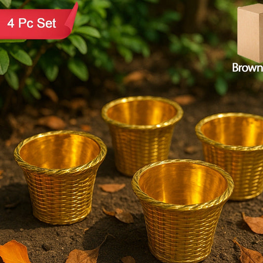 Plastic Flower Valencia (Pot) Home And Outdoor (4 Pc) - Happy Price - Image 1