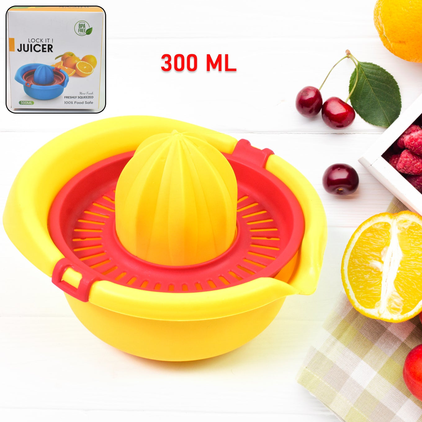 Orange Juicer Machine Hand Press (300 Ml) - Happy Price - Image 1