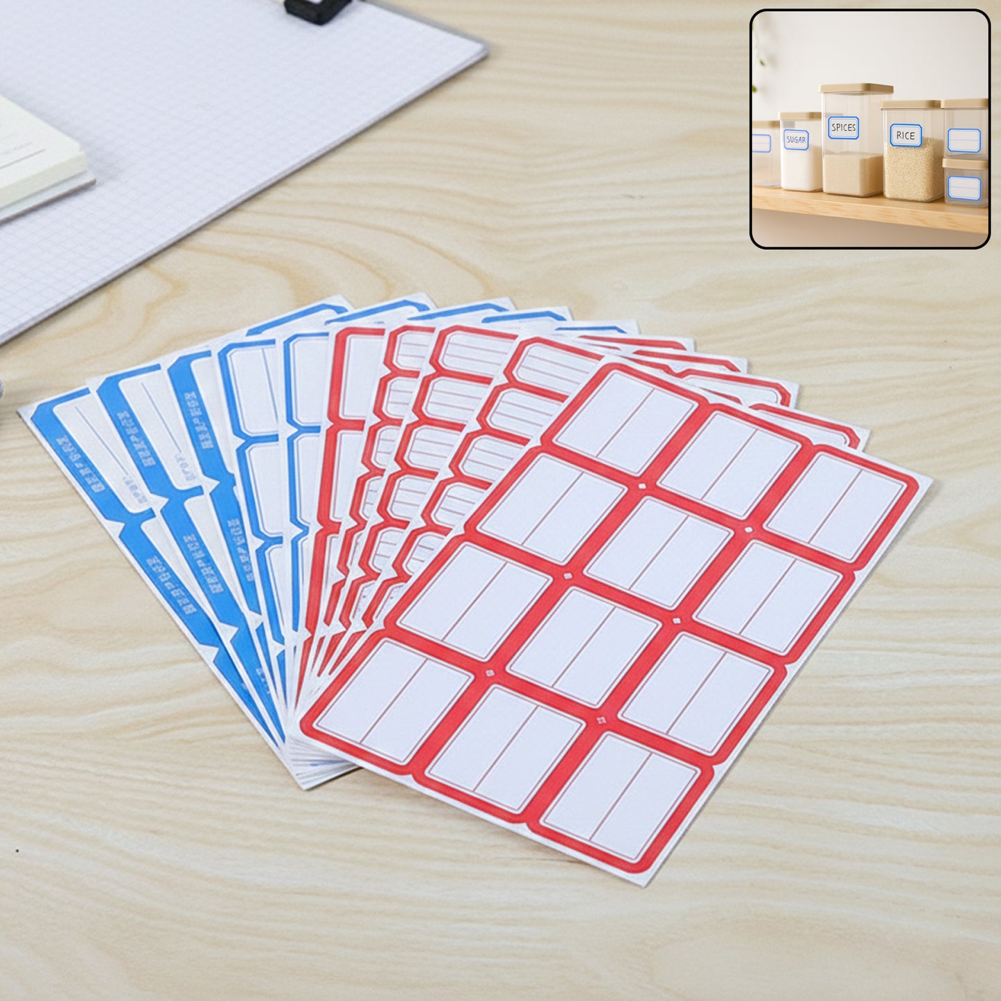 10 Sheets Self-Adhesive Rectangular Label Stickers for Organization & Shipping - Happy Price - Image 2