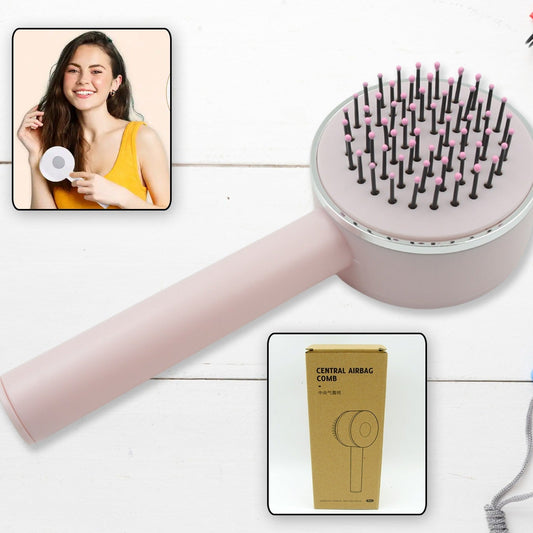 Air Cushion Massage Brush Airbag Massage Comb With Long Handle Self-cleaning Hair Brush Detangling Anti-static For All Hair - Happy Price - Image 1