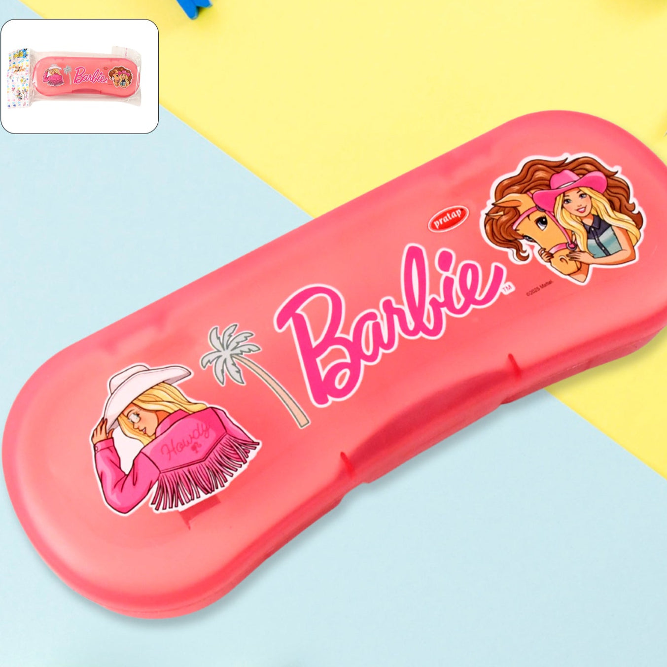 Cute Cartoon Printed Plastic Compass Box For Kids (1 Pc) - Happy Price - Image 1