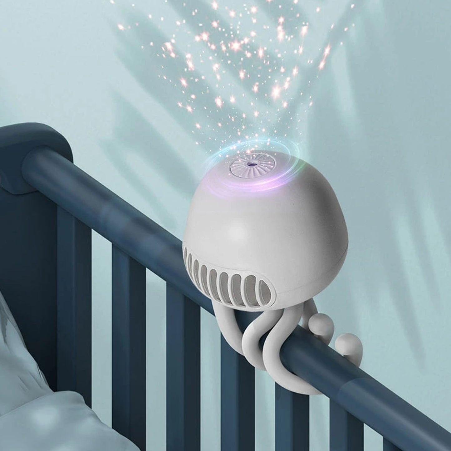 Rechargeable Mini Projector Fan with Star Light, Flexible Tripod - 1 Pc - Happy Price - Image 3