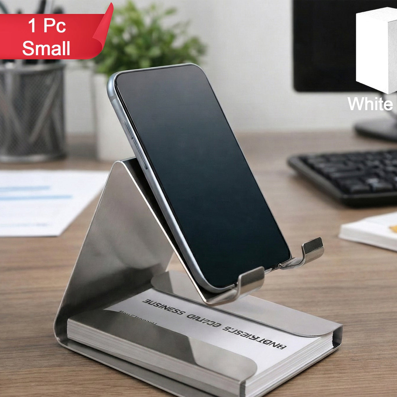 Compact Mobile Phone Desk Stand Holder (1 Pc) for Smartphones - Happy Price - Image 1