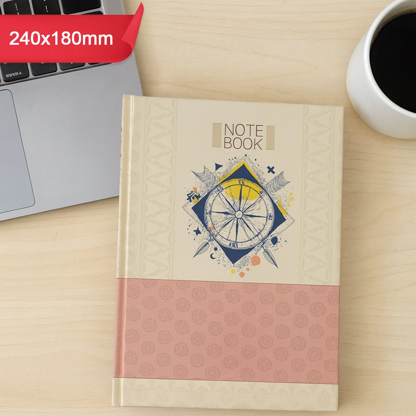 Hardbound Diary  Notebook (1 Pc  100 Pages  240x180mm)