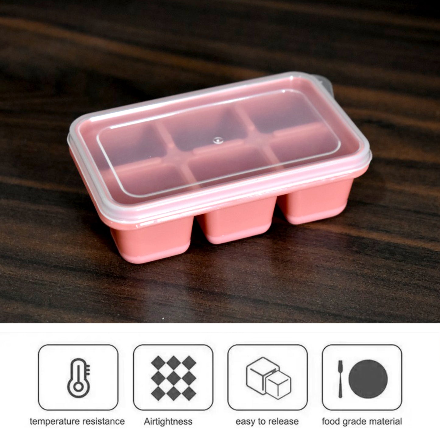 6 Cavity Silicone Ice Cube Tray for Home Kitchen - Happy Price - Image 5