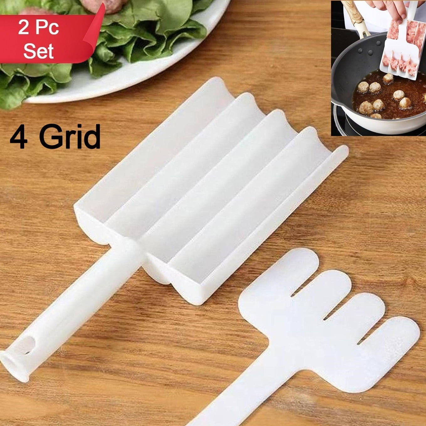 Set of 2 Kitchen Tools: Meatball & Cake Ball Maker Scoop - Happy Price - Image 1