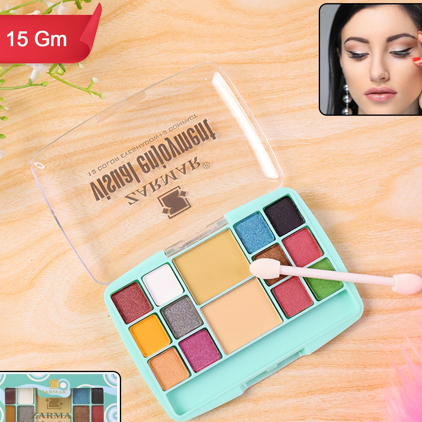 15 Gm Multi-Color Eyeshadow & Compact Makeup Kit - 1 Pc - Happy Price - Image 1