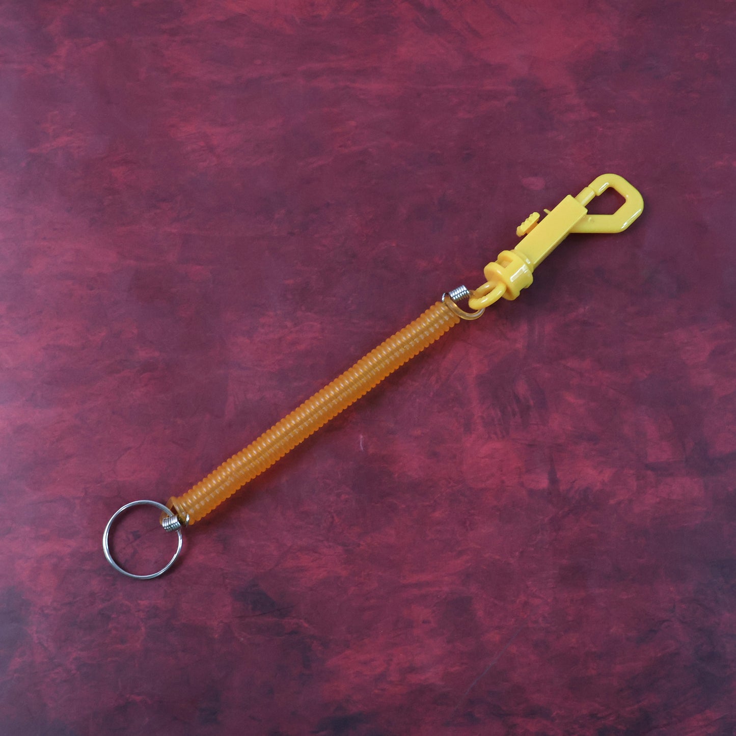 Coiled Retractable Keychain with Carabiner Clip - 1 Pc - Happy Price - Image 3