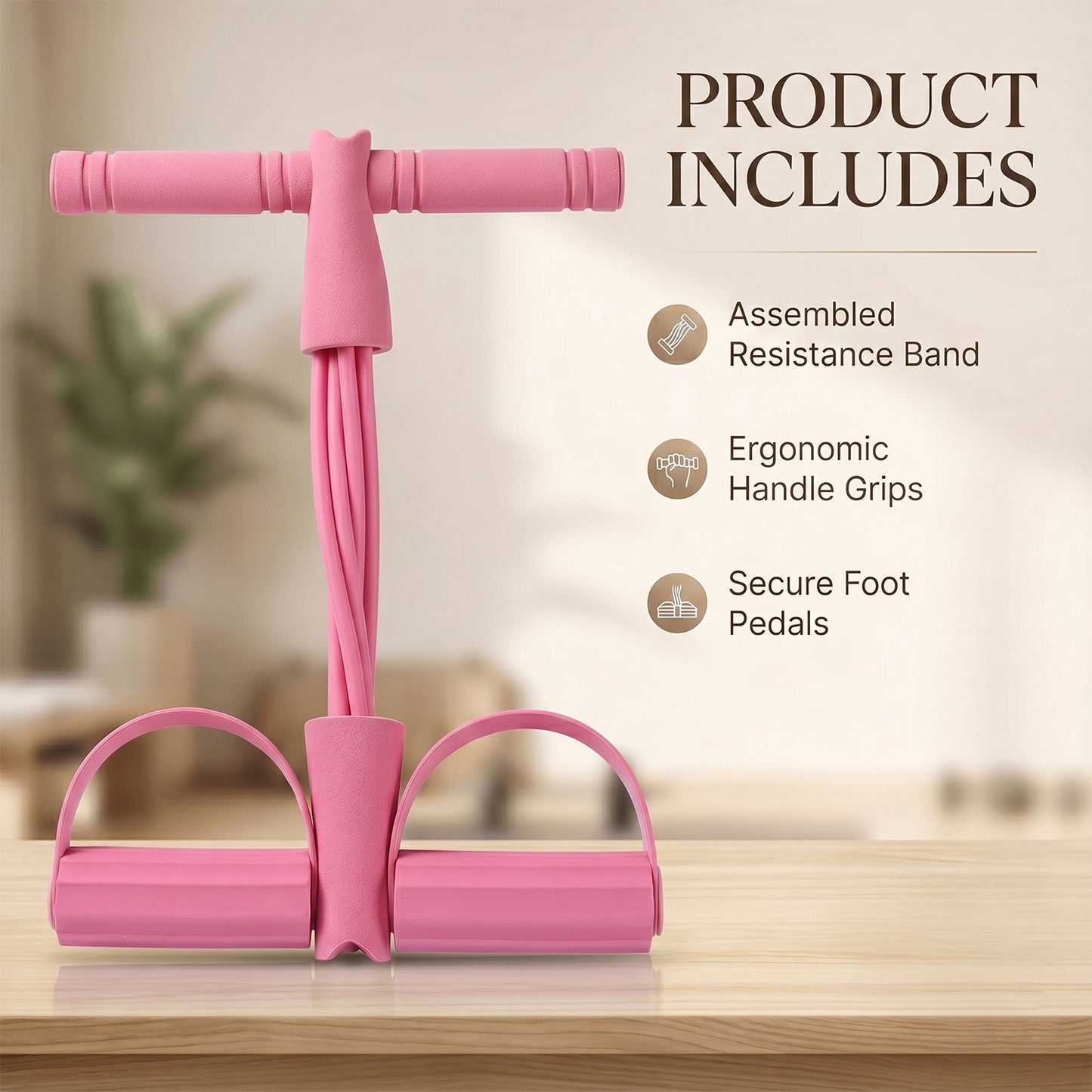 Portable Foot Pedal Pull Rope Exerciser for Full Body Workout (1 Pc) - Happy Price - Image 3