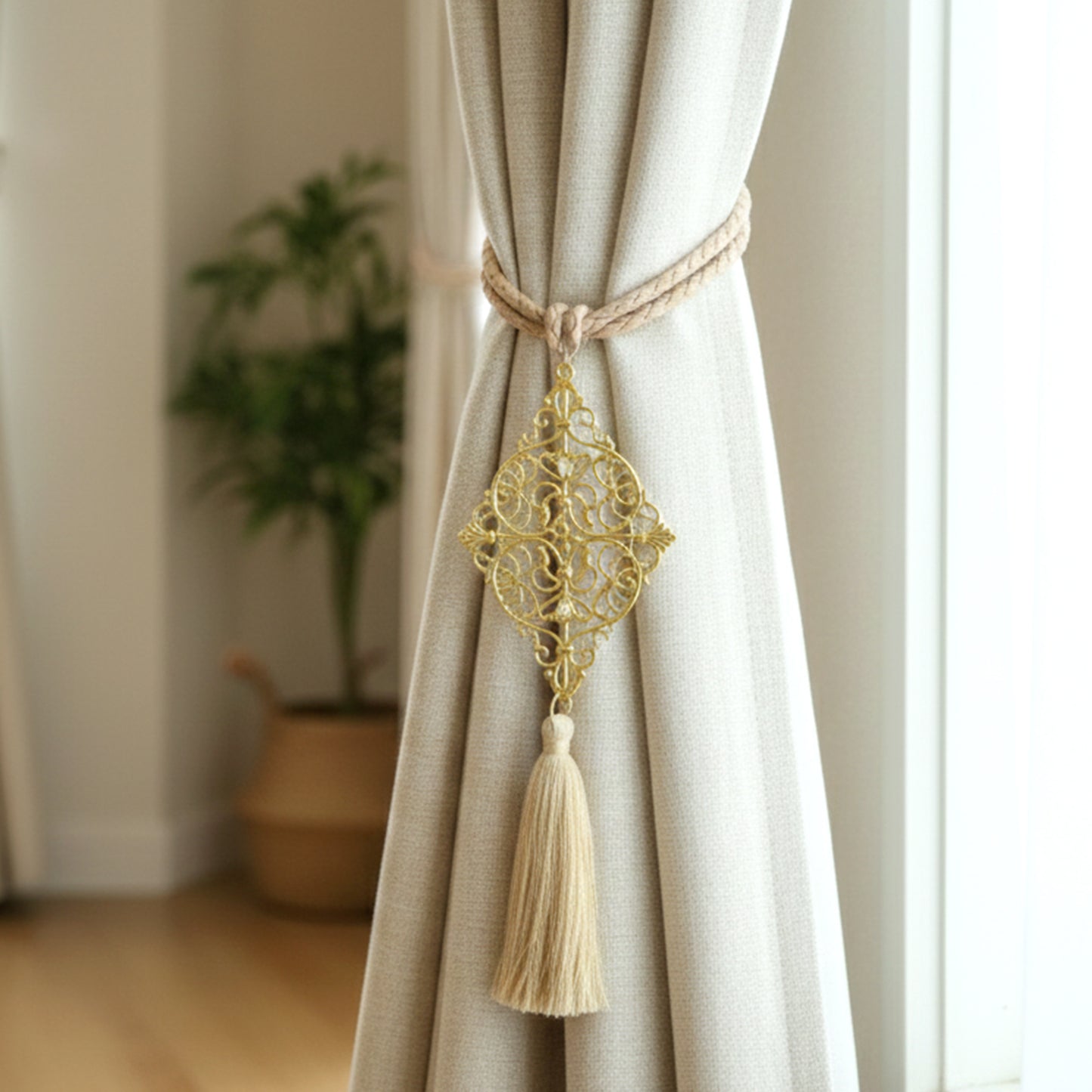 Decorative Curtain Tieback Tassel (1 Pc) - Elegant Braided Rope Holder - Happy Price - Image 5