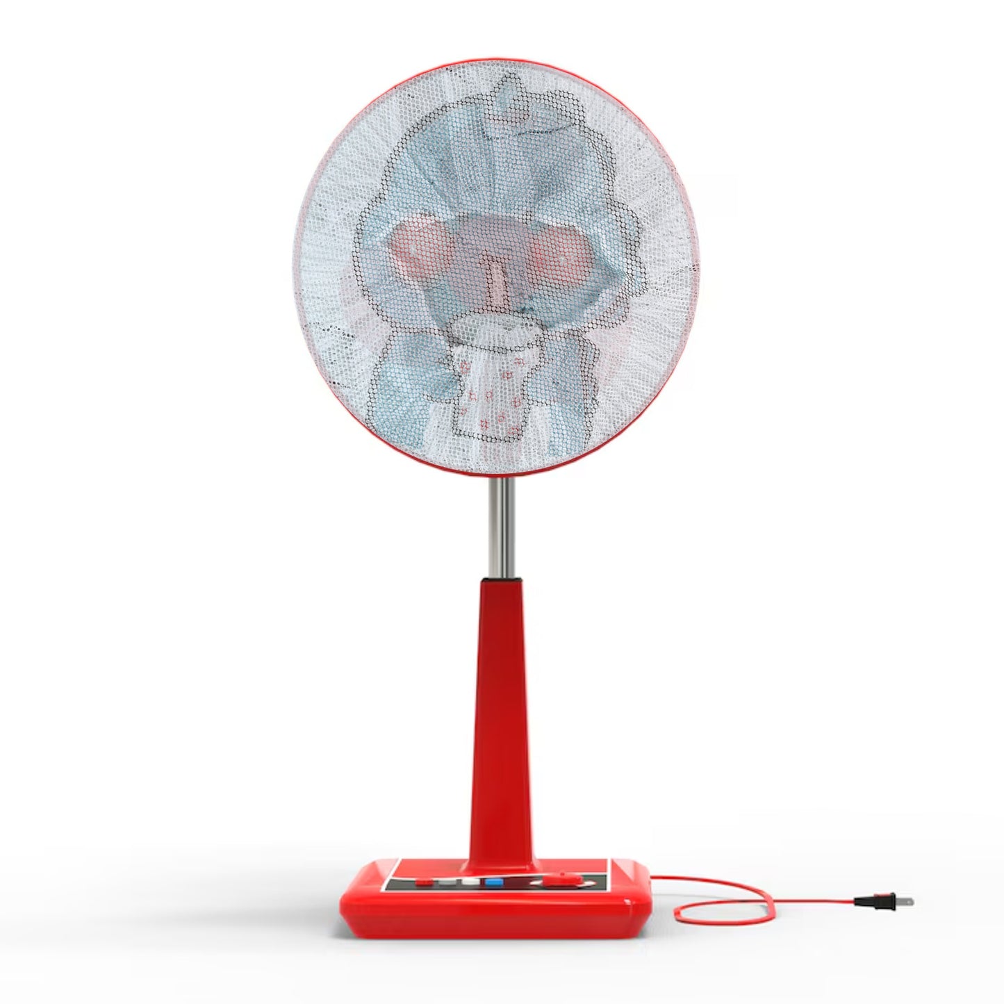 Cute Cartoon Character Fabric Mesh Fan Cover (1 Pc  Mix Design) - Happy Price - Image 2