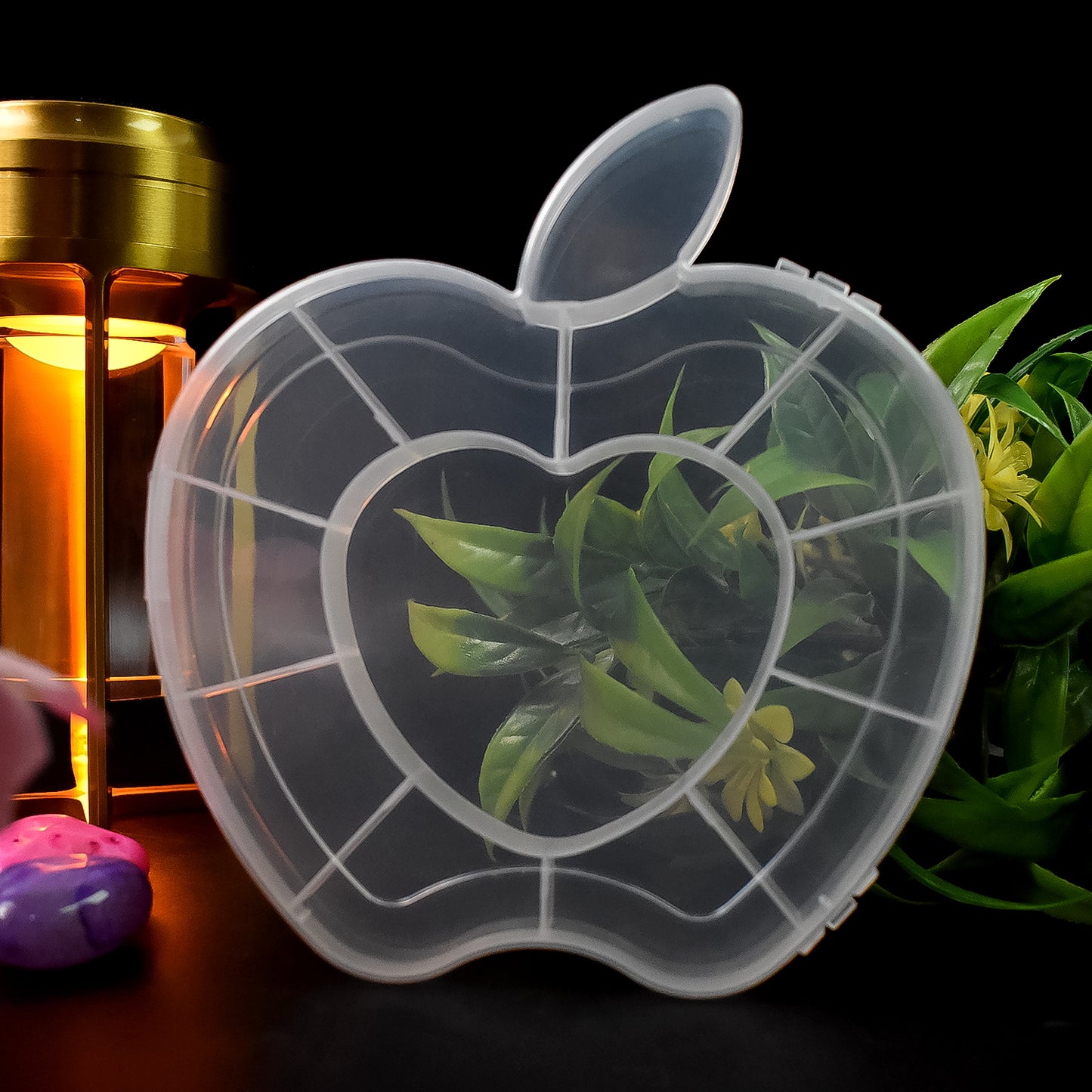 Plastic Apple Shape Jewellery Storage Box (1 Pc) - Happy Price - Image 2