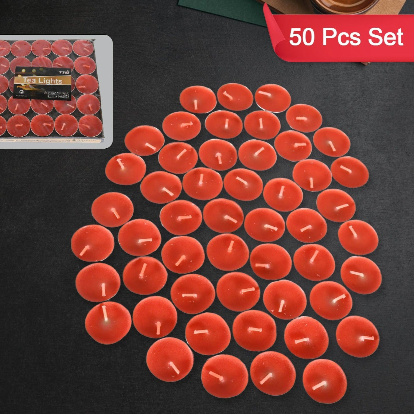 12691 Tealight Candles Set Smokeless Candles Tealight Diwali Candles For Diwali Home Decor Decoration Party Festivals For Mood Dinners Parities Home Decoration Wedding Candle (50 Pcs Set) - Happy Price - Image 1