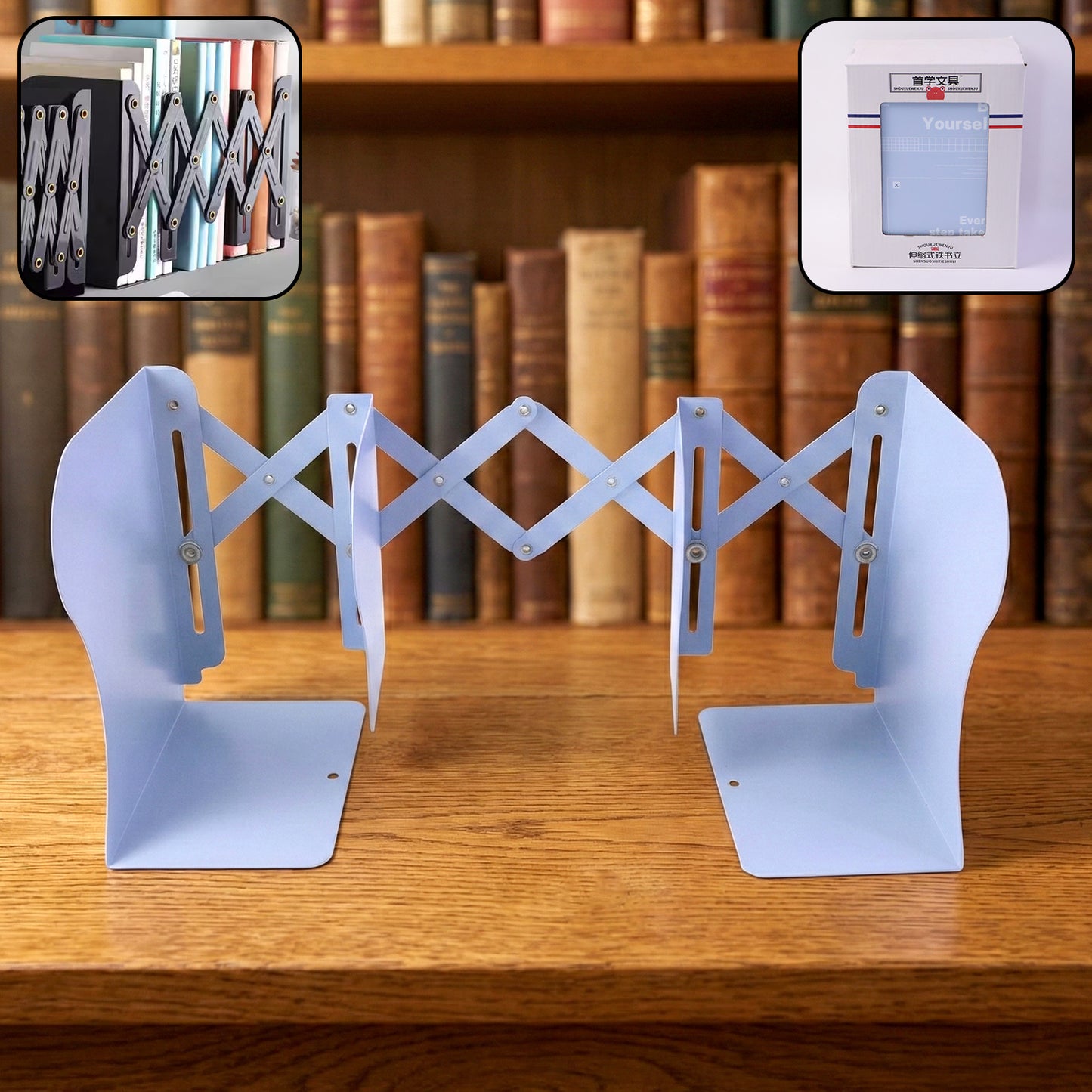 Adjustable Expandable Book Holder Stand (1 Pc) - Scissor Design - Happy Price - Image 2