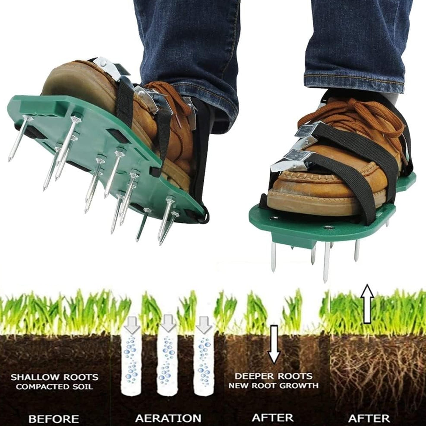 Garden Lawn Aerator Sandals with Spikes - For Yard & Patio Soil Loosening - Happy Price - Image 5