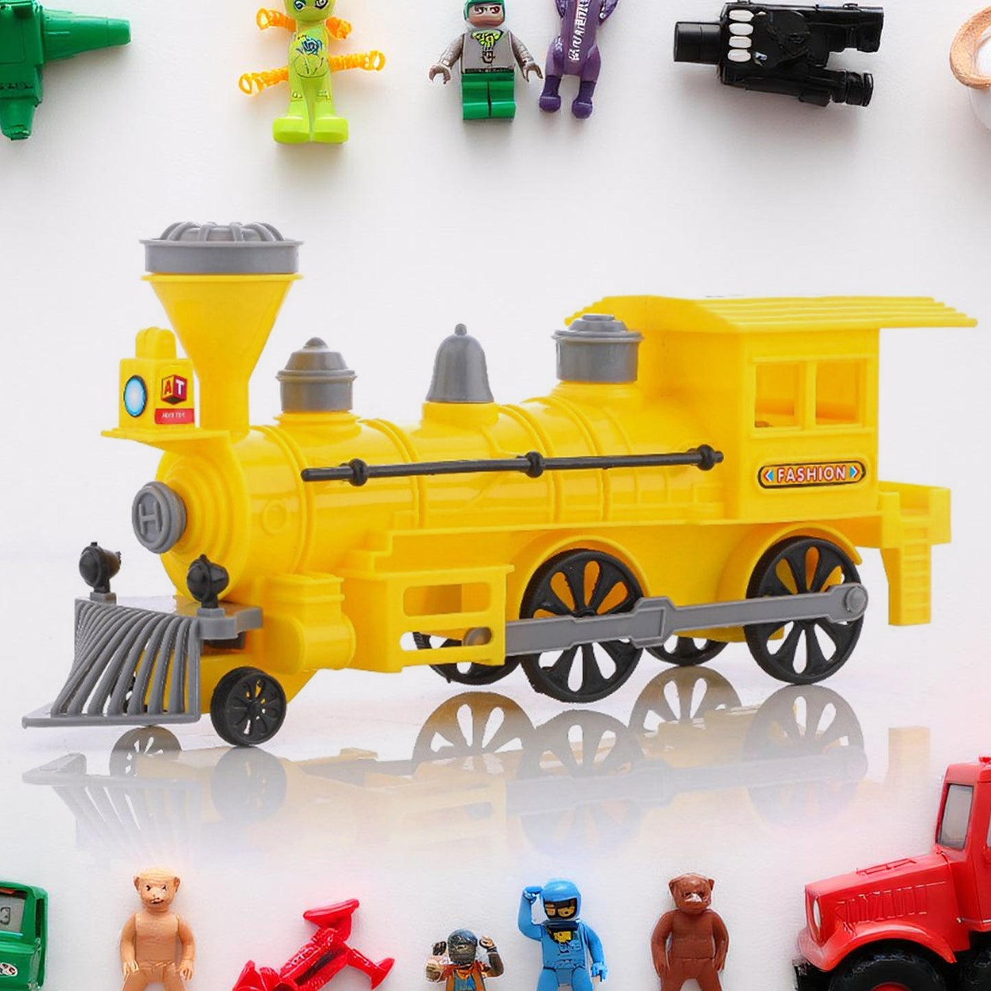 Pull And Go Train With Light Plastic String Pull Back Train (1 Pc  Mix Color) - Happy Price - Image 3