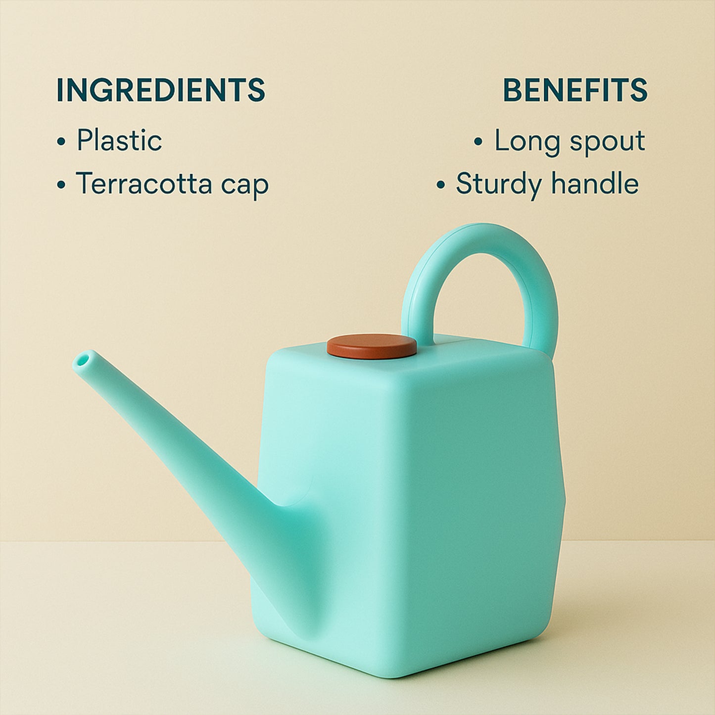 2 Litre Heavy-duty Plastic Gardening Watering Can With Long Spout  Ergonomic Handle - Happy Price - Image 5