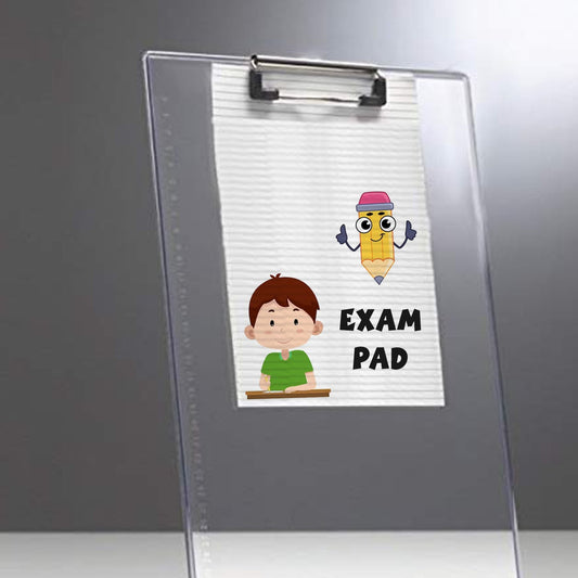 Transparent Unbreakable Exam Pad with Scale - A4 Size Writing Board for Students - Happy Price - Image 1
