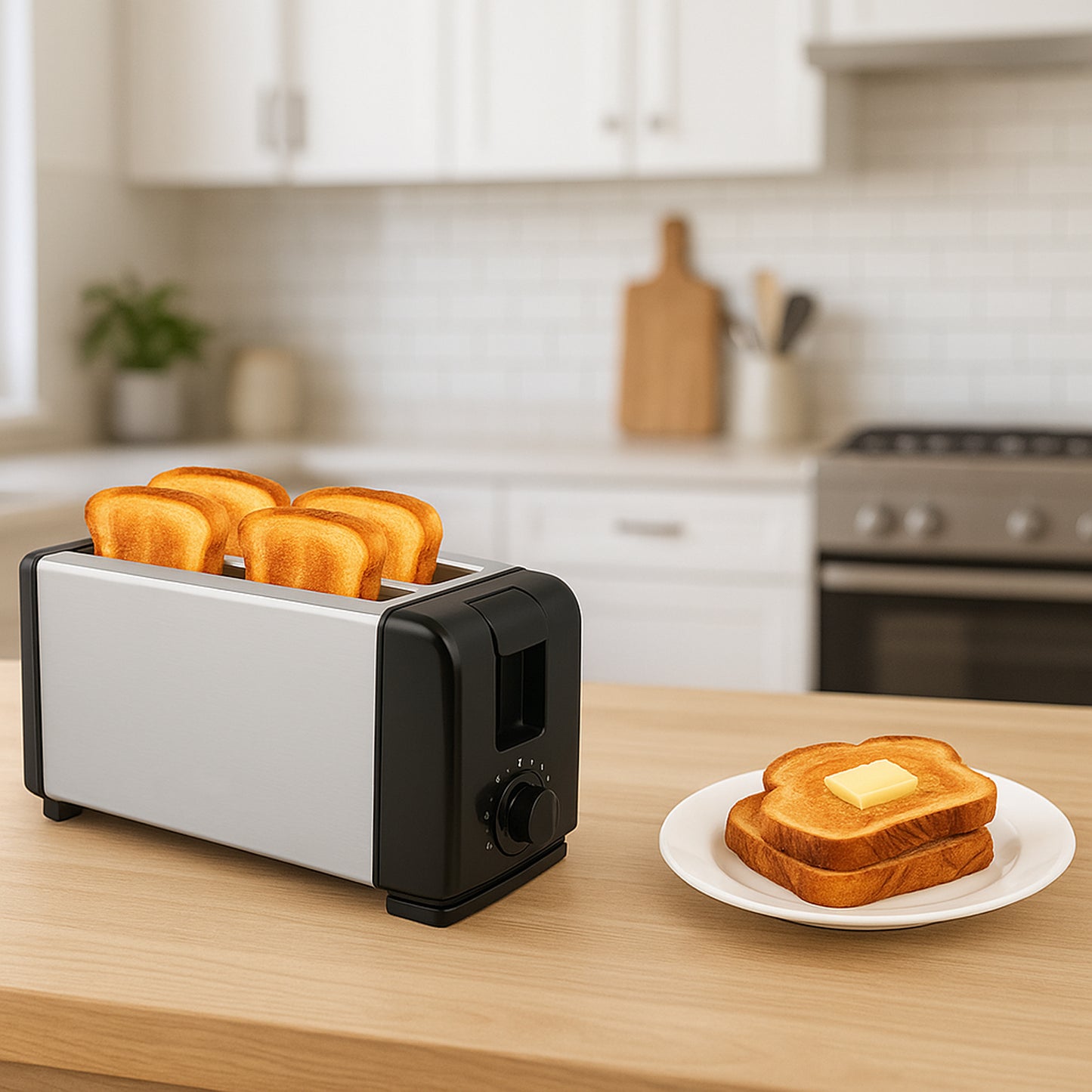 Orbit 1200W Stainless Steel Pop-Up Toaster with Adjustable Browning Control - 1 Pc - Happy Price - Image 6