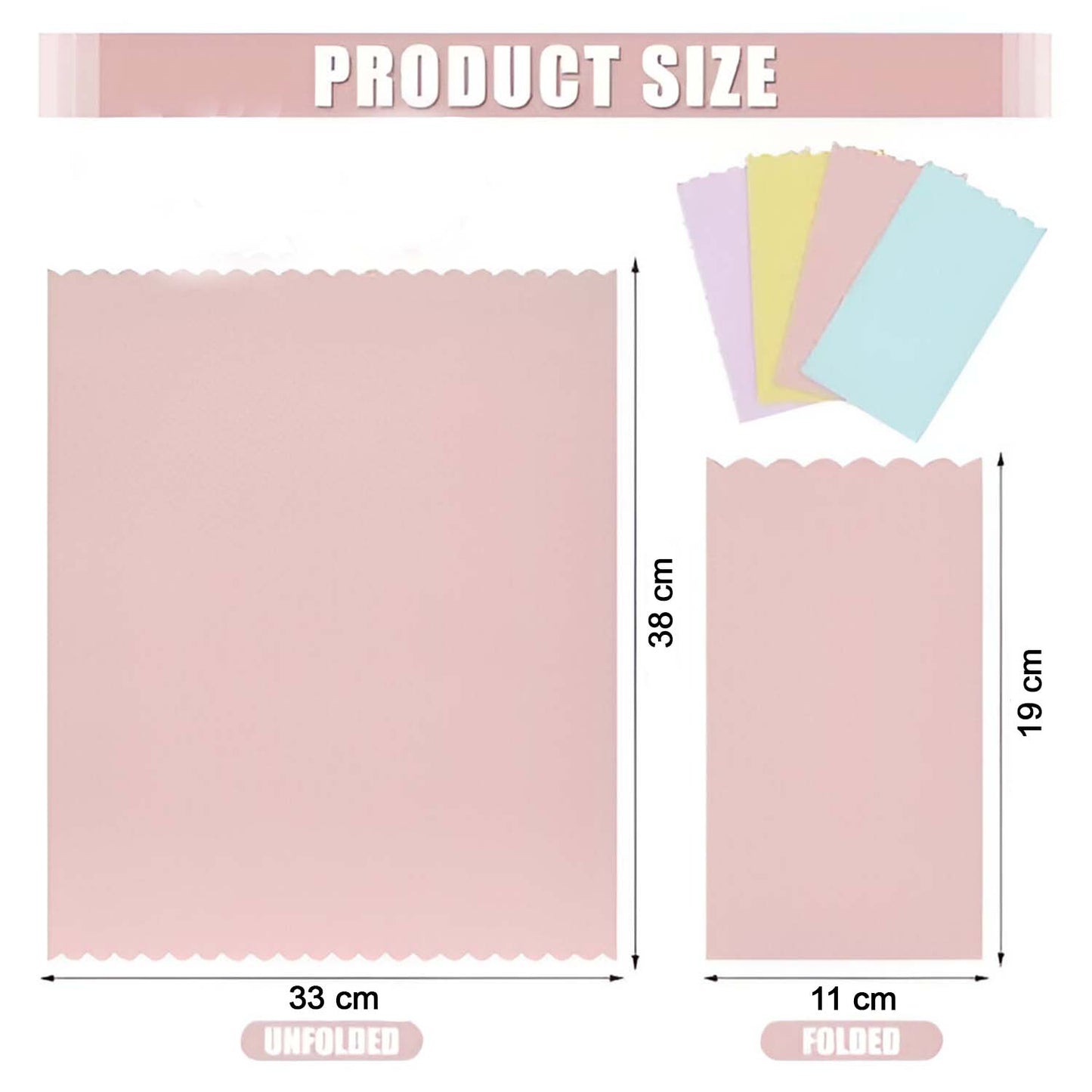 Decorative Baking Parchment Sheets - Multicolor, 38x33 cm, 200 Pcs - Happy Price - Image 7