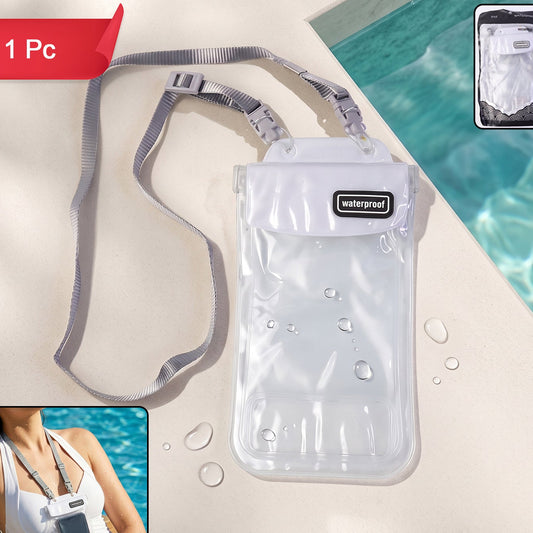 Universal Waterproof Phone Pouch with Lanyard - 1 Pc Sealed Cover - Happy Price - Image 1