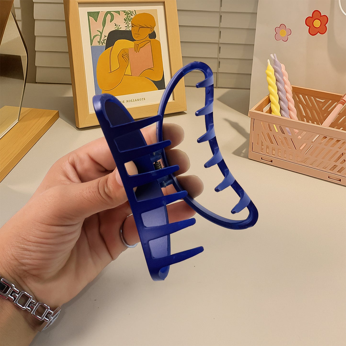 Plastic Hair Clamp Grip Simple Matte Hair Barrette Clamp (12 Pc) - Happy Price - Image 4