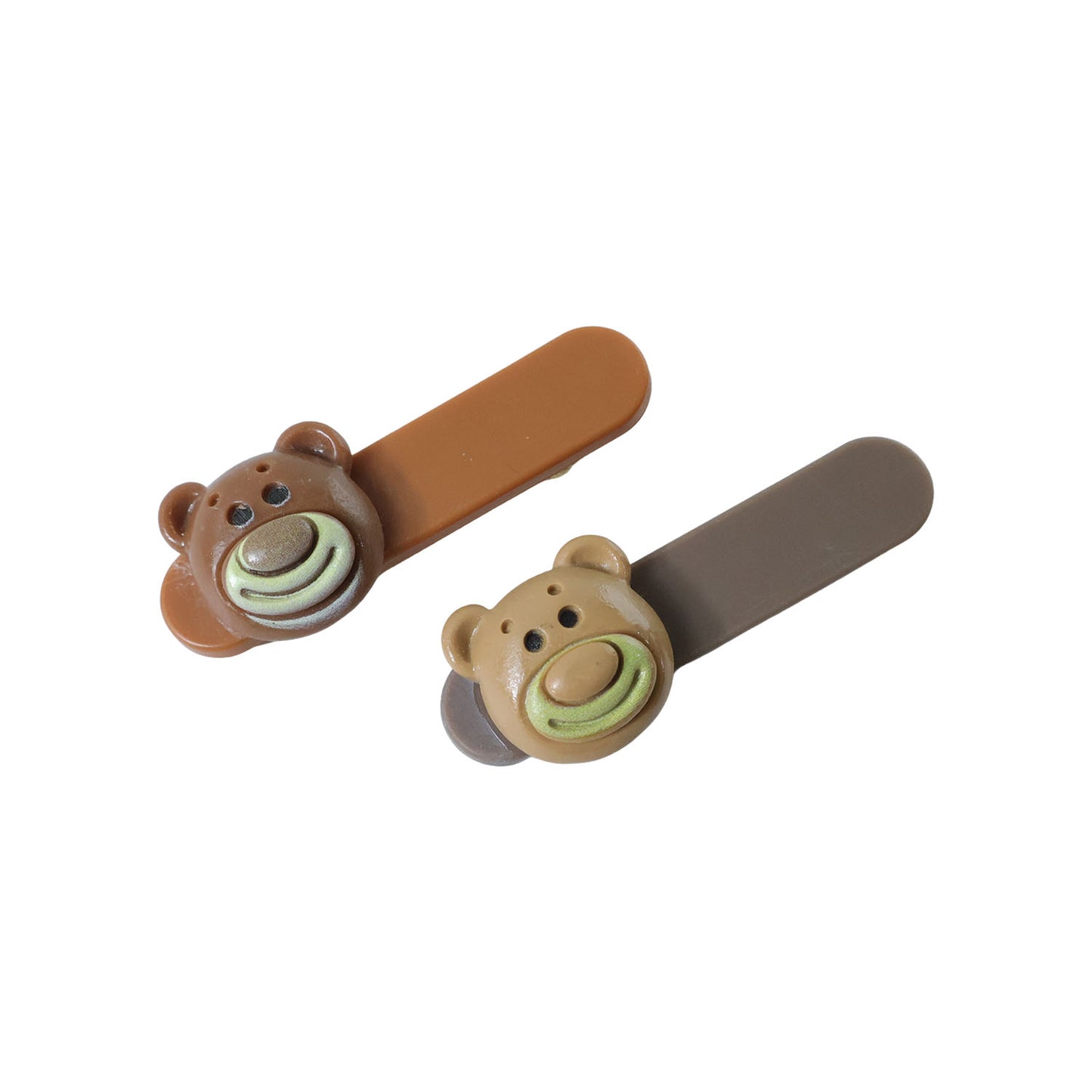 Cute Bear Face Hair Clips Set - 4 Pc Decorative Snap Clips for Women & Girls - Happy Price - Image 4