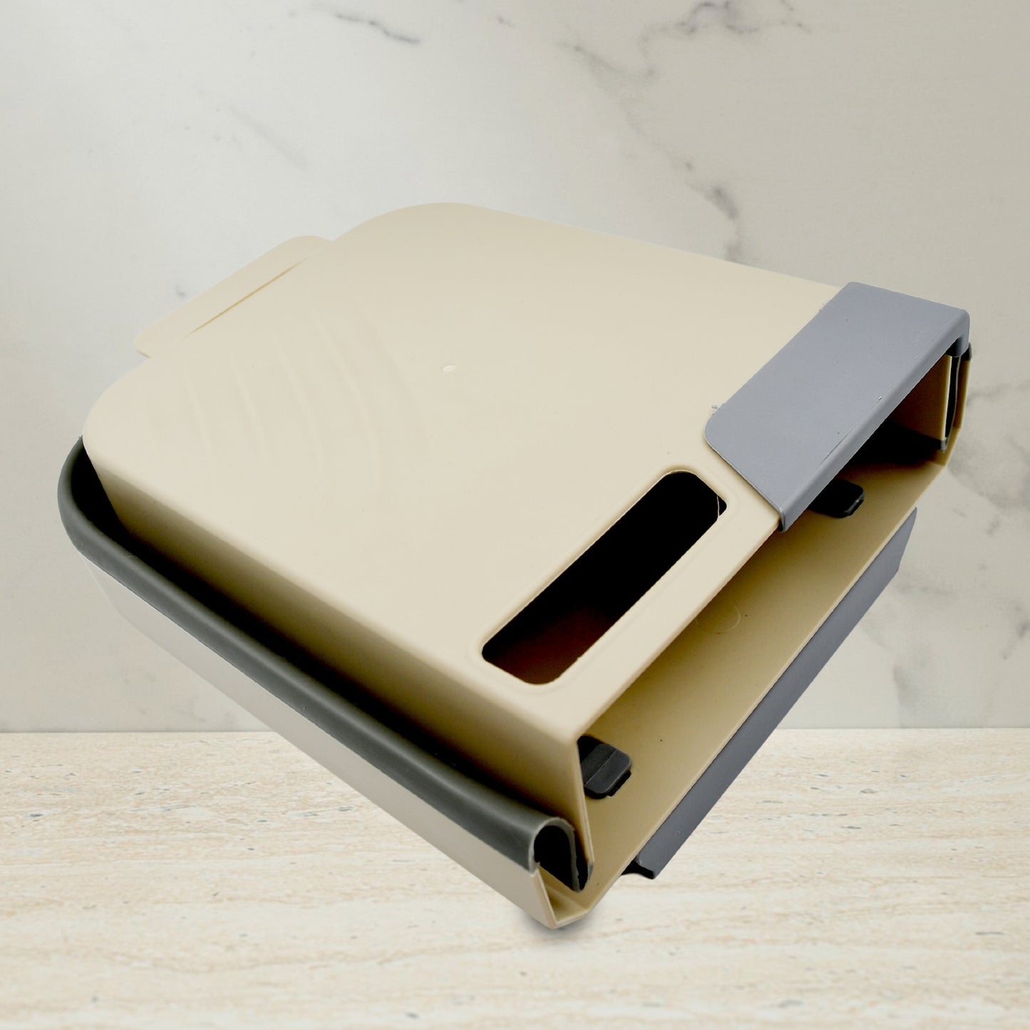 Hanging Trash Can For Kitchen Cabinet Door Small Collapsible Foldable Waste Bins Hanging Trash Holder For Bathroom Bedroom Office Car Portable - Happy Price - Image 4