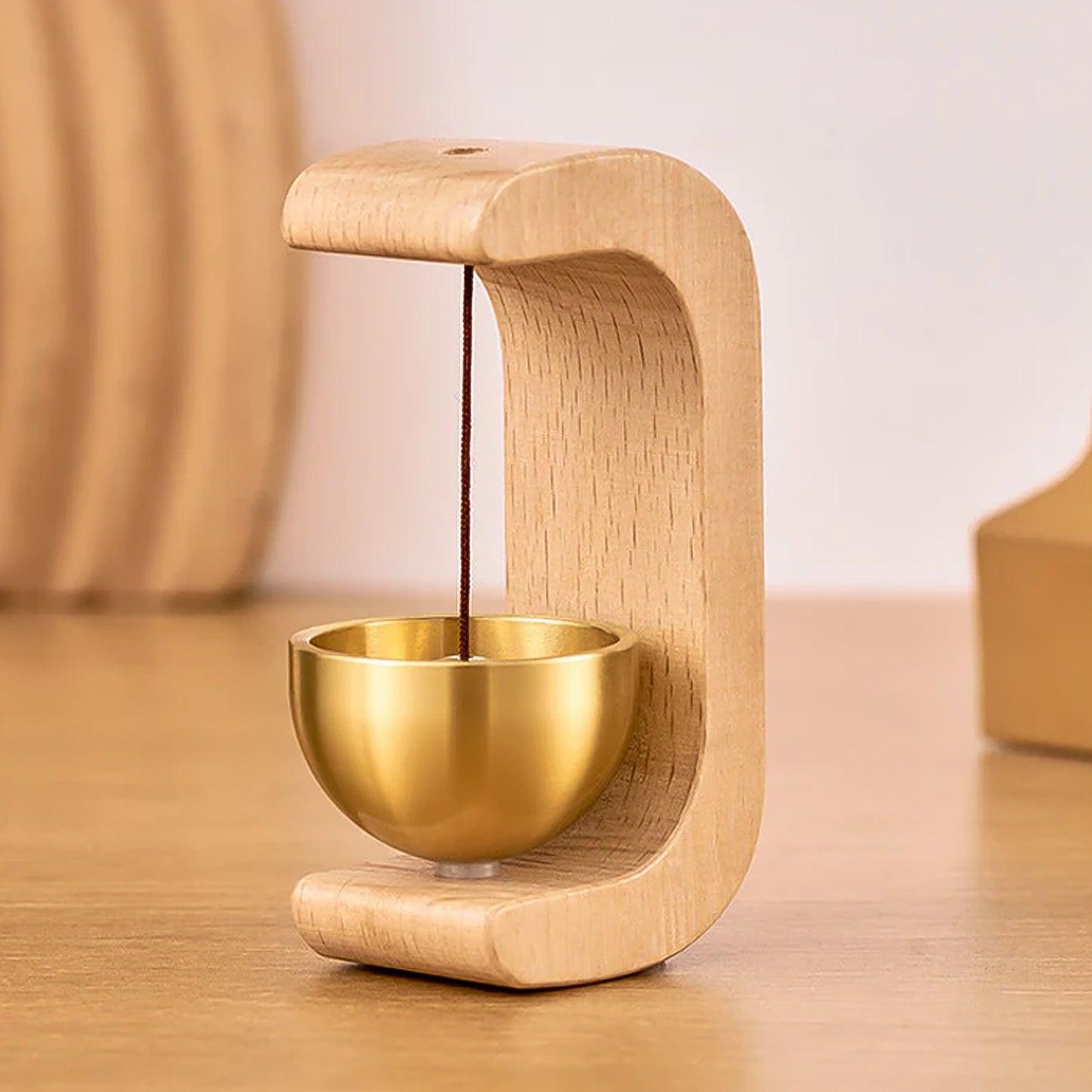 Desktop Zen Bell with Wooden Stand - Japanese Style Meditation Chime - Happy Price - Image 5